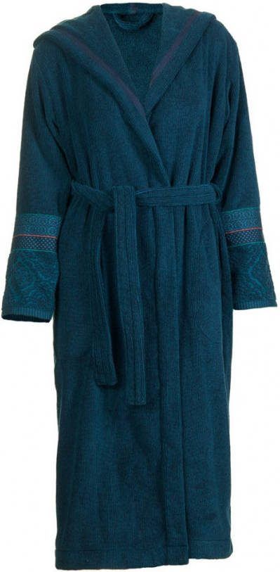 Pip Studio badstof badjas met capuchon donkerblauw