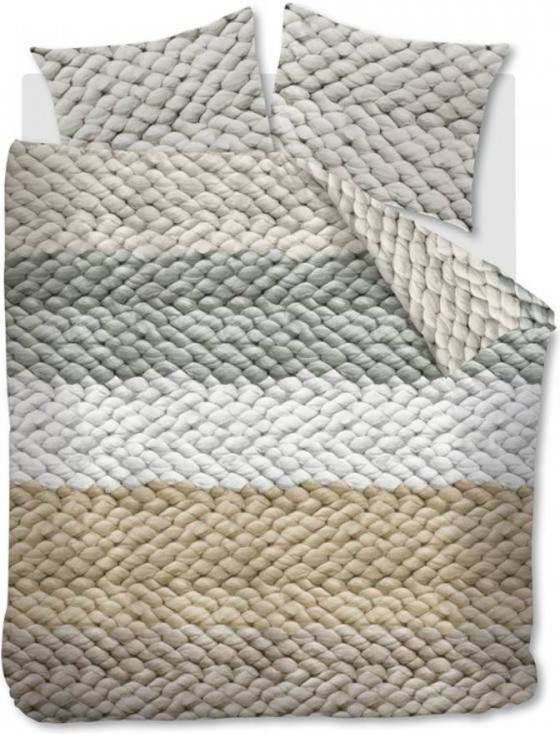 Ariadne at Home Chunky Dekbedovertrek 2-persoons (200x200/220 Cm + 2 Slopen) Katoen Green