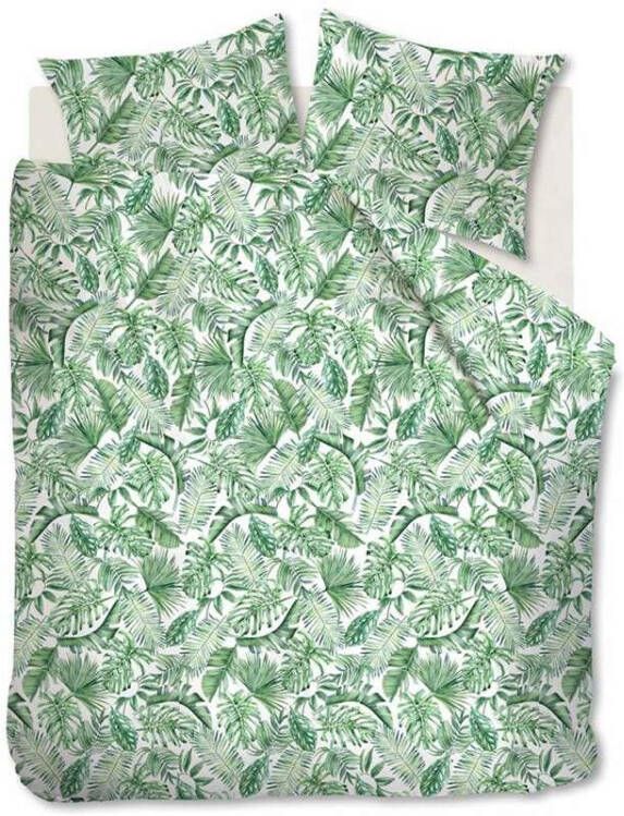 Ambiante Monstera Dekbedovertrek Lits jumeaux(240x200/220 Cm + 2 Slopen) Katoen Green